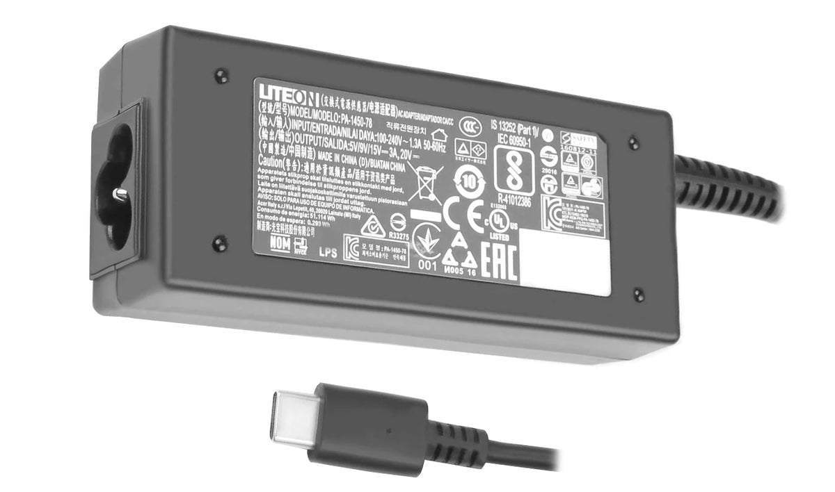 Original Liteon Multi Wattage Type C Laptop Power Adapter Jubilee