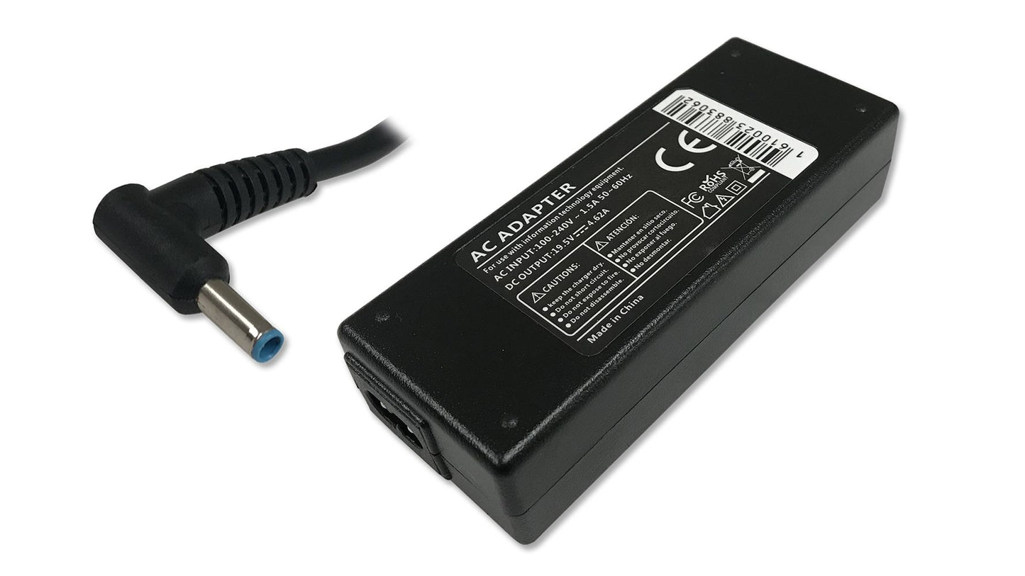 HP Compatible Laptop Charger - 19.5V 4.62A with 4.5*3.0 (Blue) tip 90W